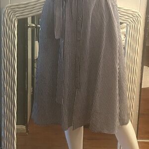 Striped Black and White Sleeveless Dress